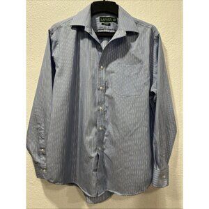 Lauren Ralph Lauren Shirt Mens 16.5  Button Up Long Sleeve Non Iron 100% Cotton